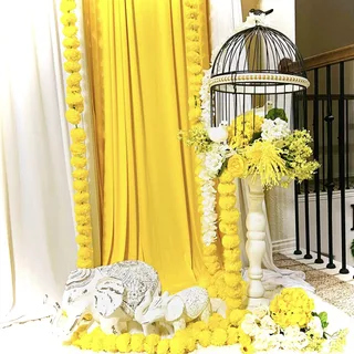 Yellow Mehndi Decor - image 7