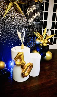 Milestone Birthday Decor9Round Arch/shimmer Wall) - image 2