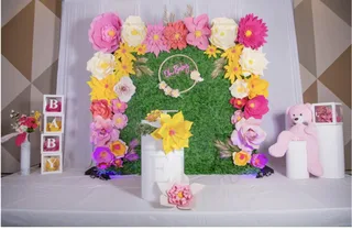 Multicolor Paper Flower Baby Shower Decor - image 1
