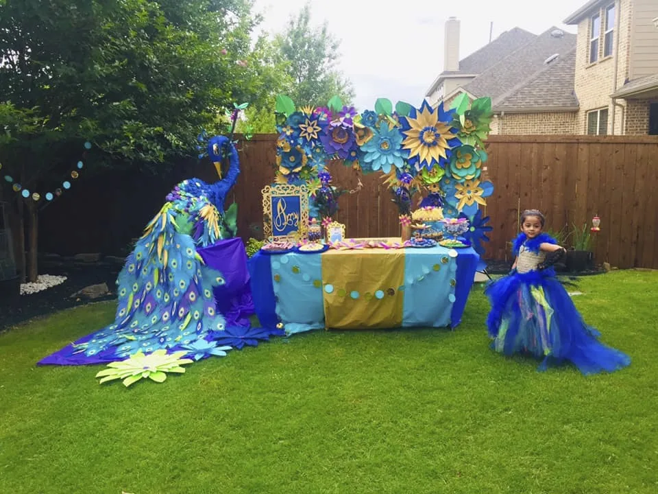 Peacock Birthday Decor