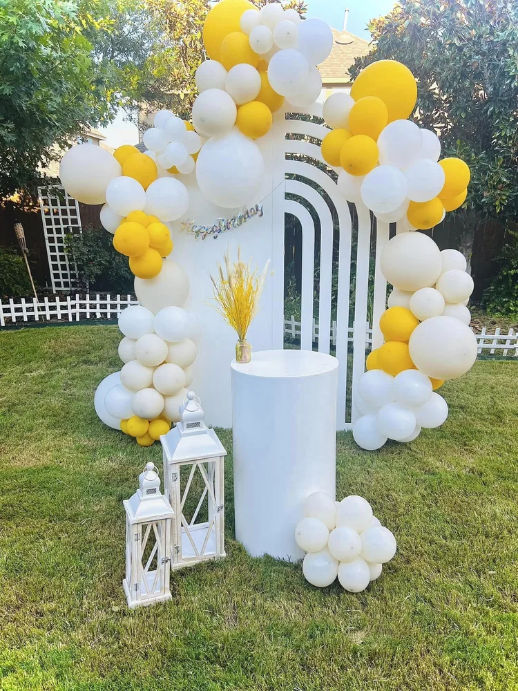 Pearl Mandarian Orange /Pearl Ivory Birthday Decor