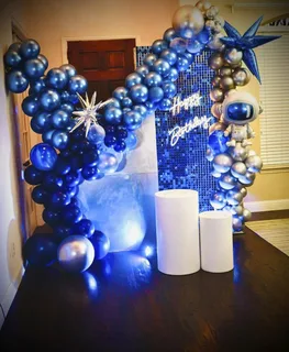 Chrome Blue /Silver Space Decor - image 1
