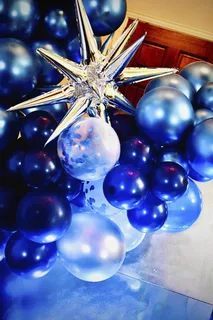 Chrome Blue /Silver Space Decor - image 2