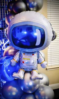 Chrome Blue /Silver Space Decor - image 5