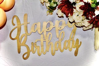 Gold/Burgundy/Champange Birthday Decor (Round Arch) - image 3