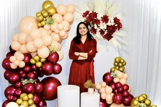Gold/Burgundy/Champange Birthday Decor (Round Arch) - image 10